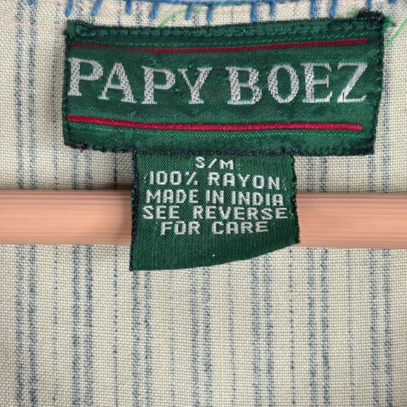 VTG 90s Papy Boez Midi Dress S/M Embroidered Floral Cottage Granny Prairie Bird - Picture 9 of 13